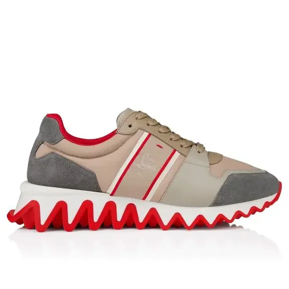 Christian Louboutin Nastroshark Donna Flat Saharienne Platform Lowtop Sneaker 38 - Picture 3 of 14